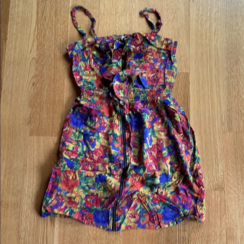 Zip up ruffle dress